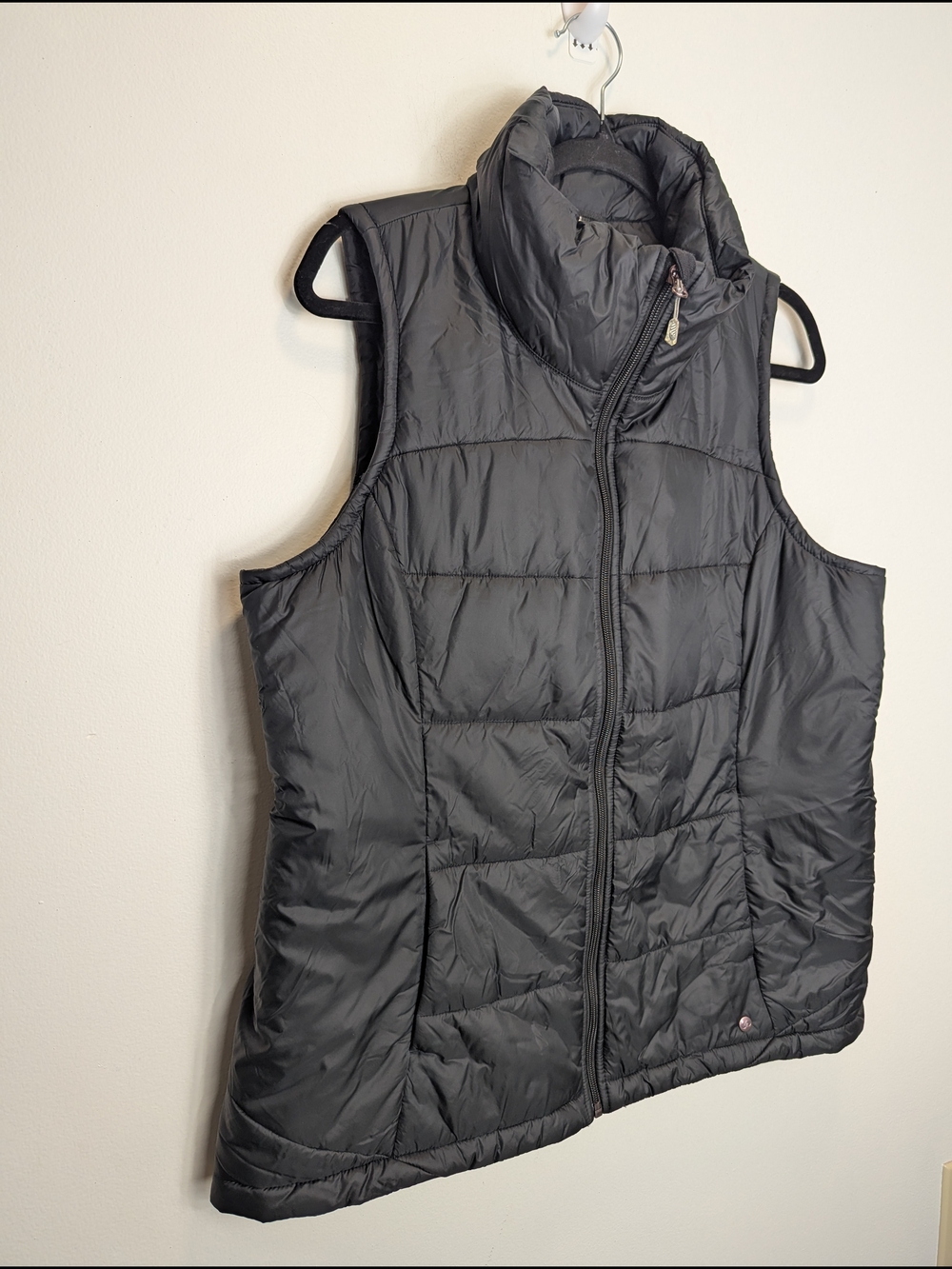 CALIA Women's Black Quilted Puffer Vest Large Minimalist Athleisure Outdoors - Picture 2 of 8